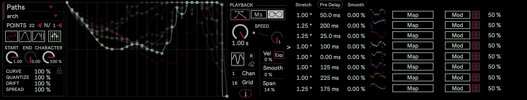 Enclosures 2 interface showing the Arch mode